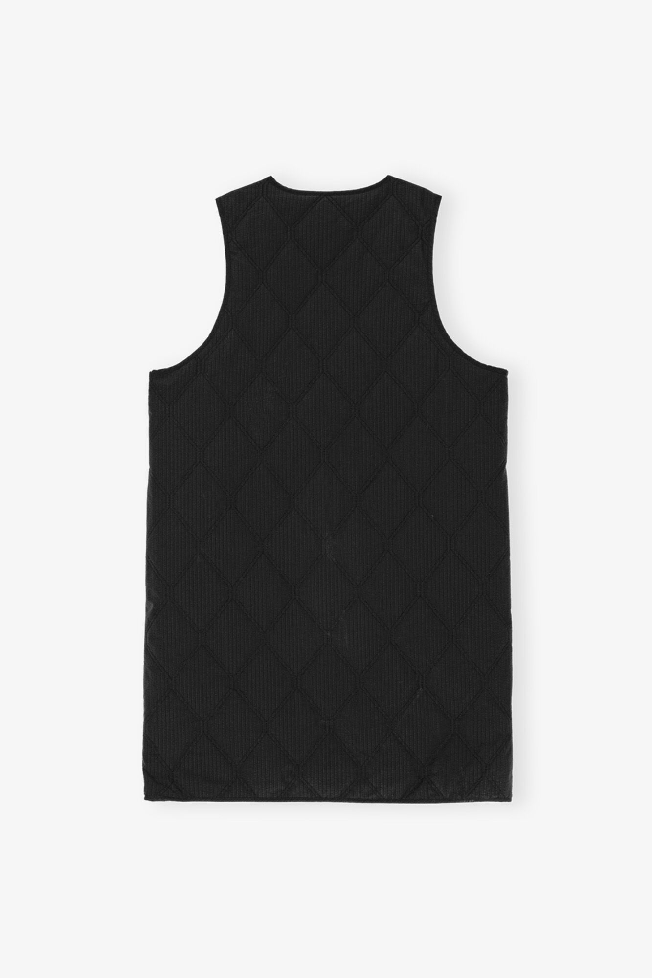 Svart, overdimensjonert teknisk skallk&aring;pe i kretong, Recycled Polyester, in colour Black - 3 - GANNI