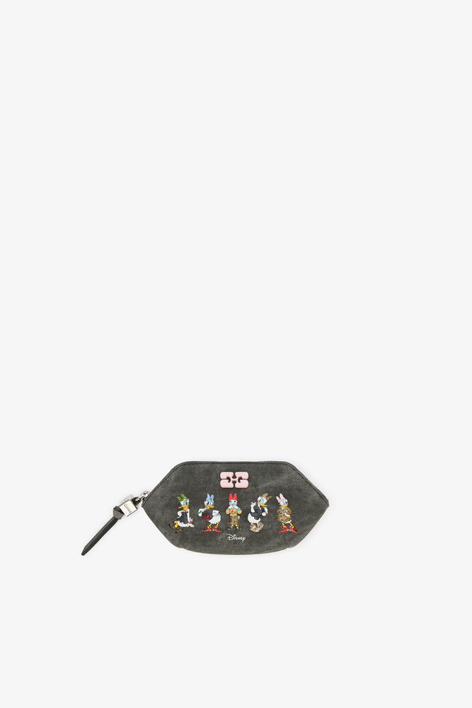 Daisy Duck Bleached Bou Coin Purse, Black Oyster