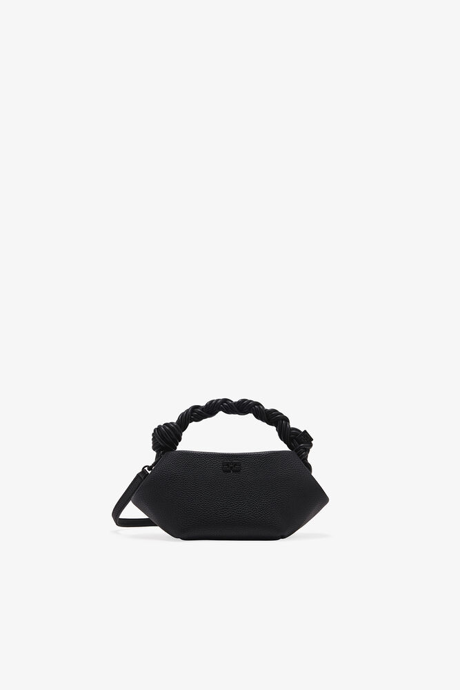 Black Grained Mini Bou Bag, Black