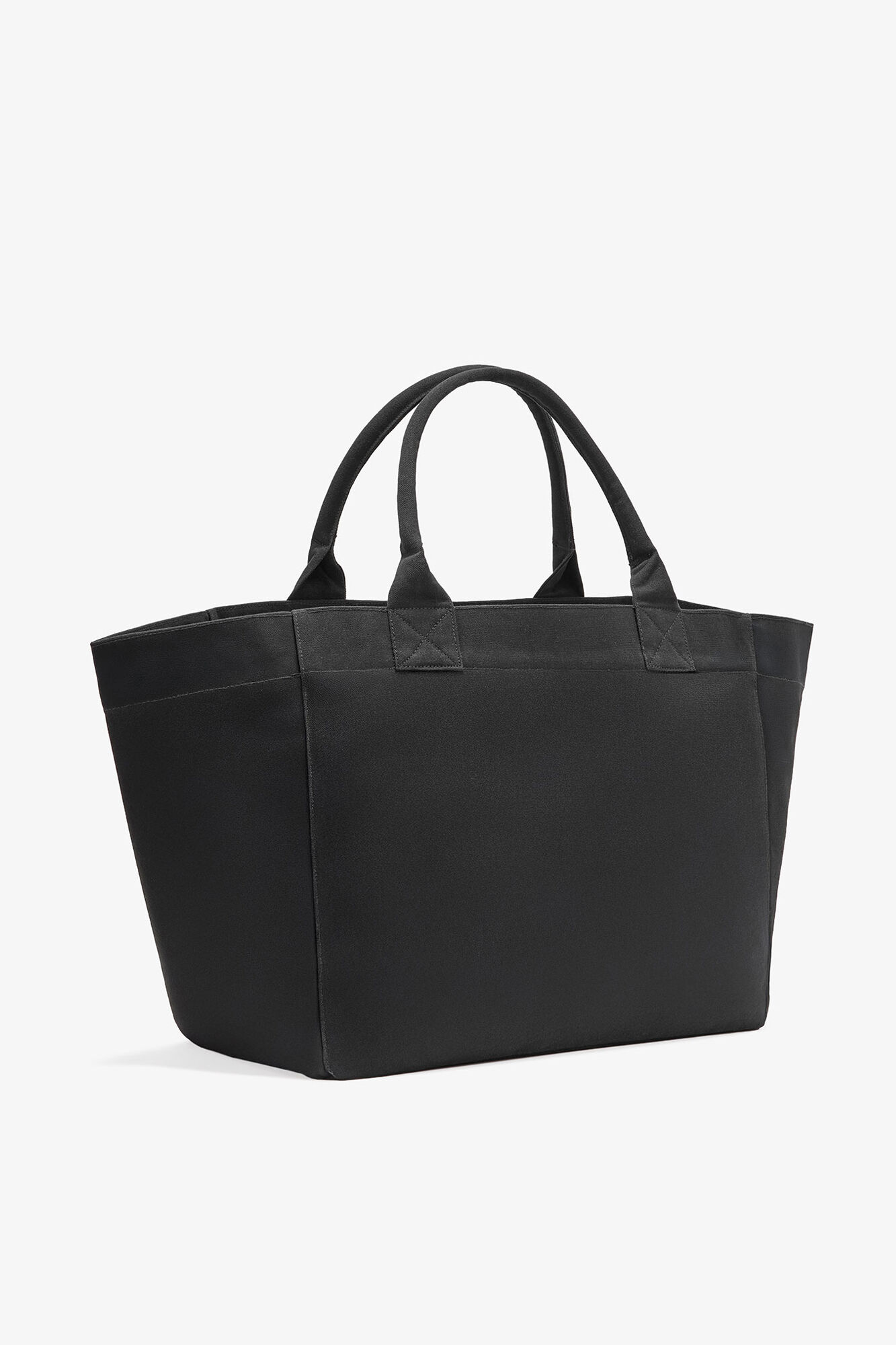 Tote XXL noir &agrave; imprim&eacute; banane, Recycled Cotton, in colour Black - 2 - GANNI