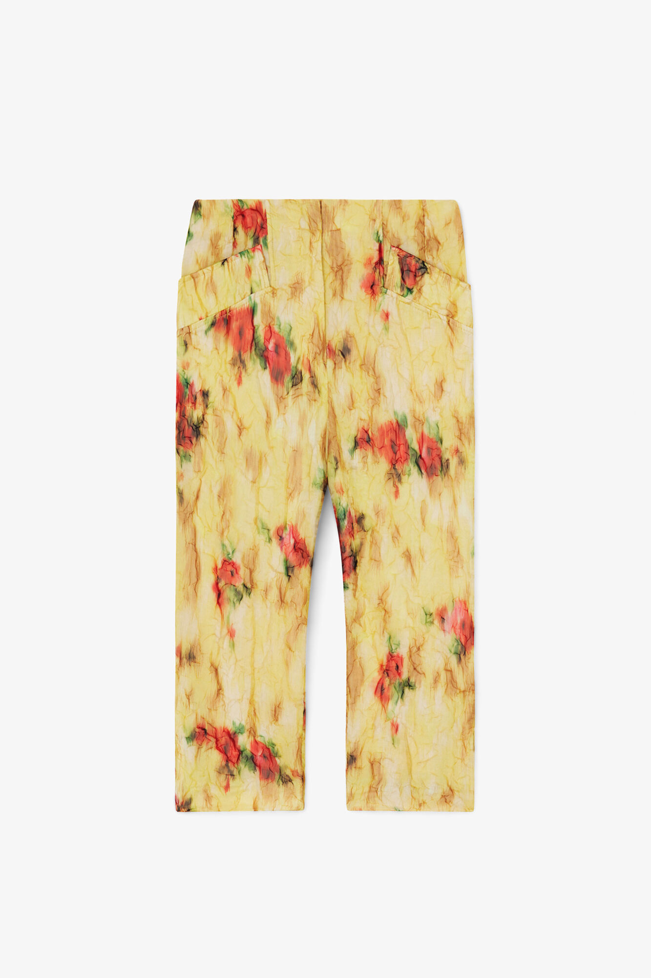 Caprihose aus Shibori-Organza, Recycled Polyester, in colour Aurora - 1 - GANNI
