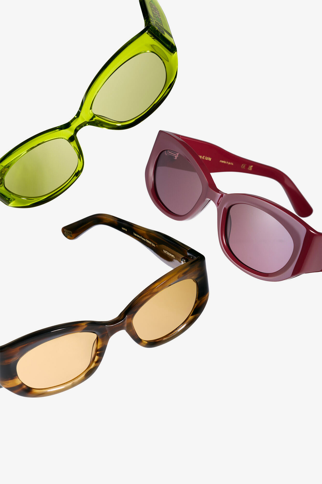 GANNI x Ace & Tate Xena Sunglasses, Acetate, in colour Kalamata - 8 - GANNI