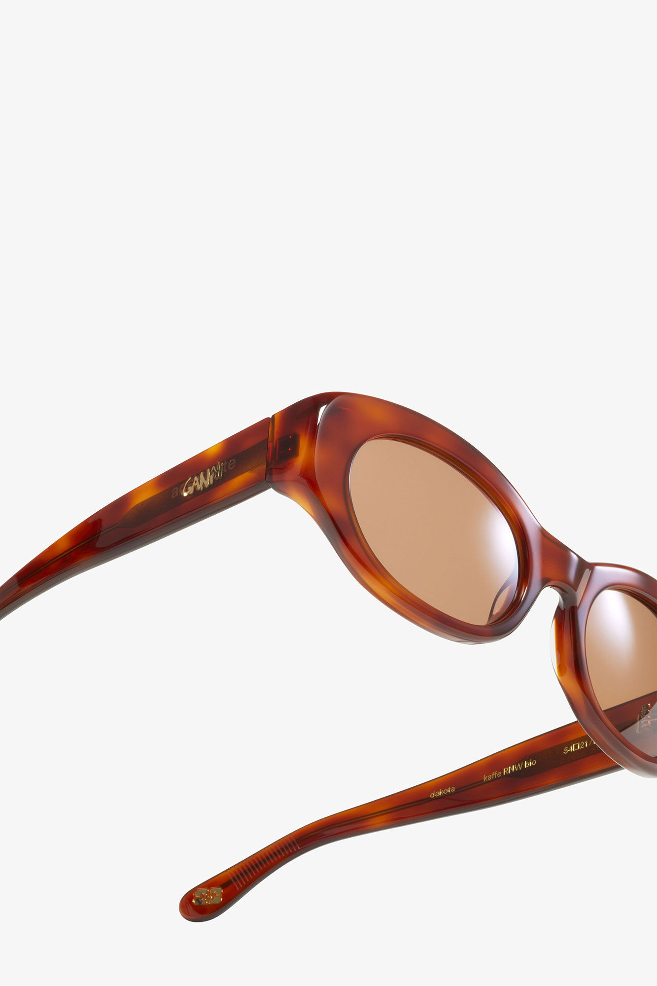 GANNI x Ace & Tate Tiger's Eye Dakota Sunglasses, Acetate, in colour Tiger's Eye - 3 - GANNI