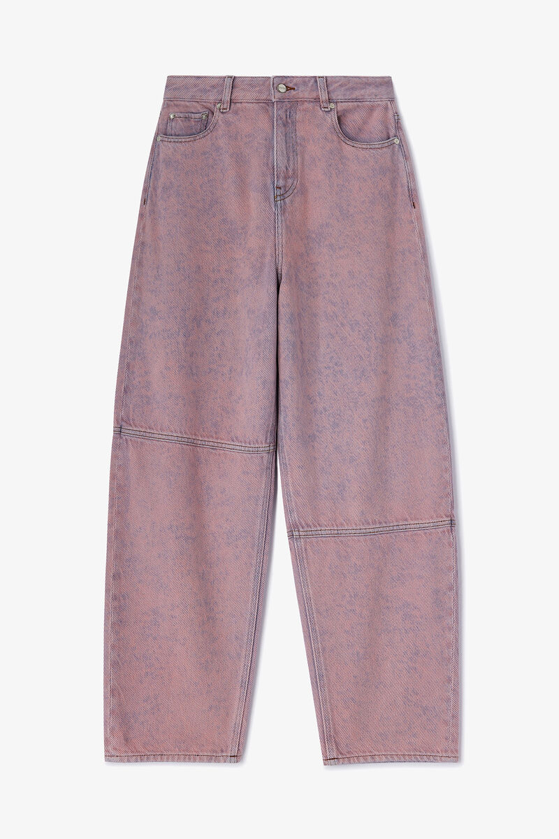 Jean rose d&eacute;lav&eacute; Stary, Organic Cotton, in colour Cameo Pink - 1 - GANNI