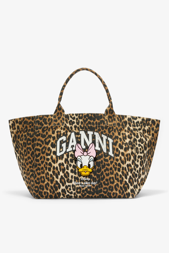 Daisy Duck Leopard XXL Tote, Almond Milk
