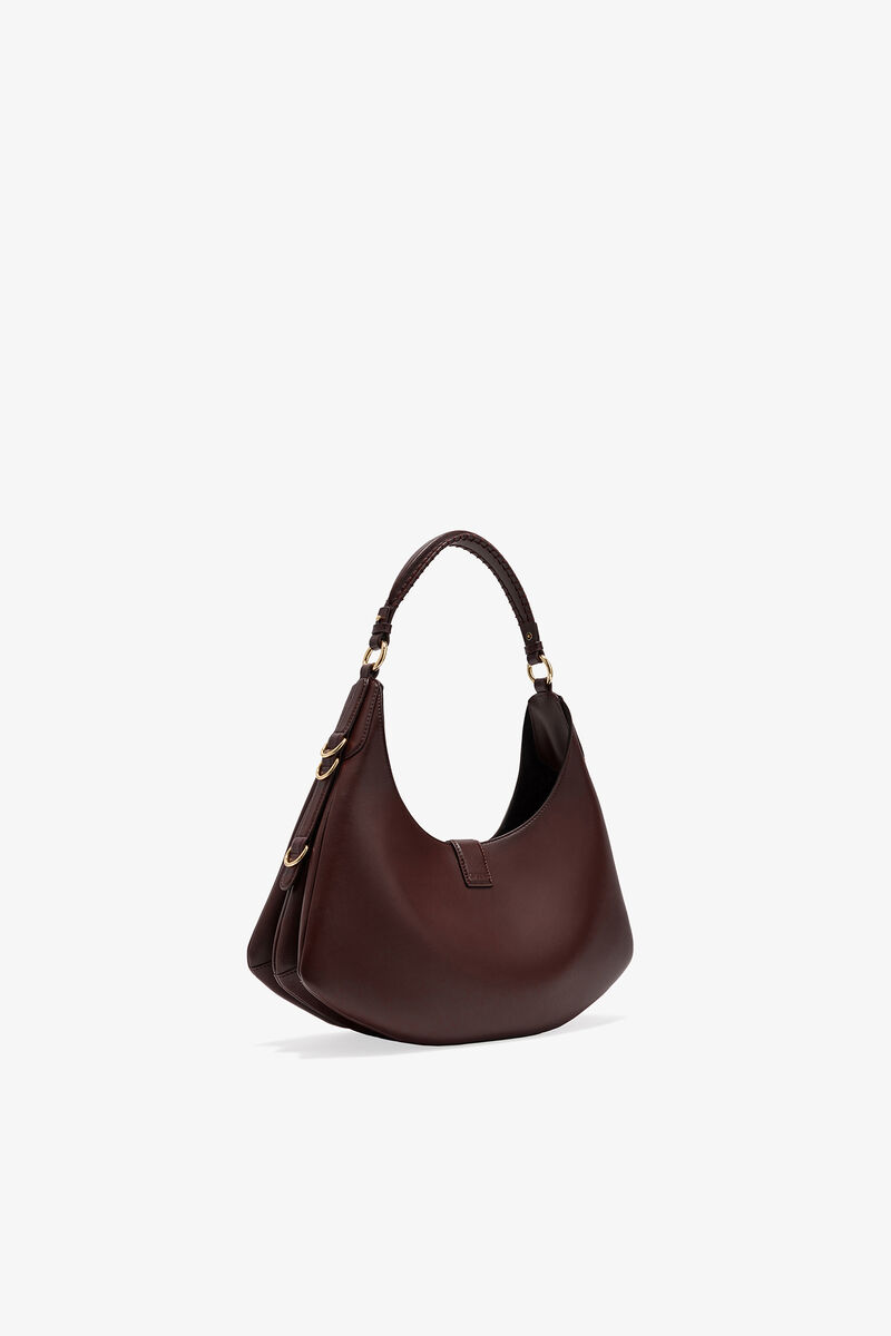 Petit sac marron Kat, Recycled Leather, in colour Chicory Coffee - 2 - GANNI