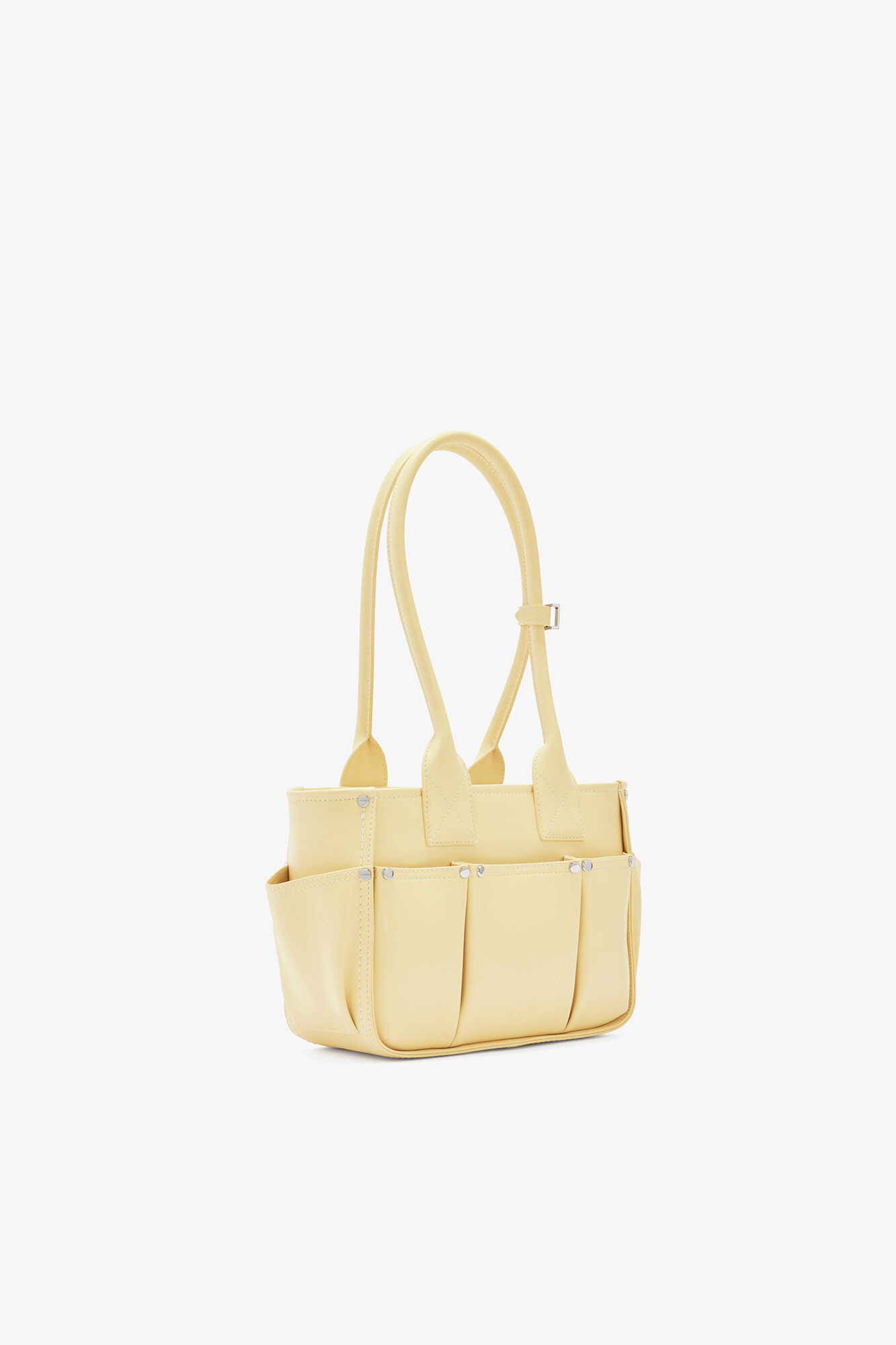Small Posy Bag in Yellow, Polyester, in colour Yellow Cream - 2 - GANNI