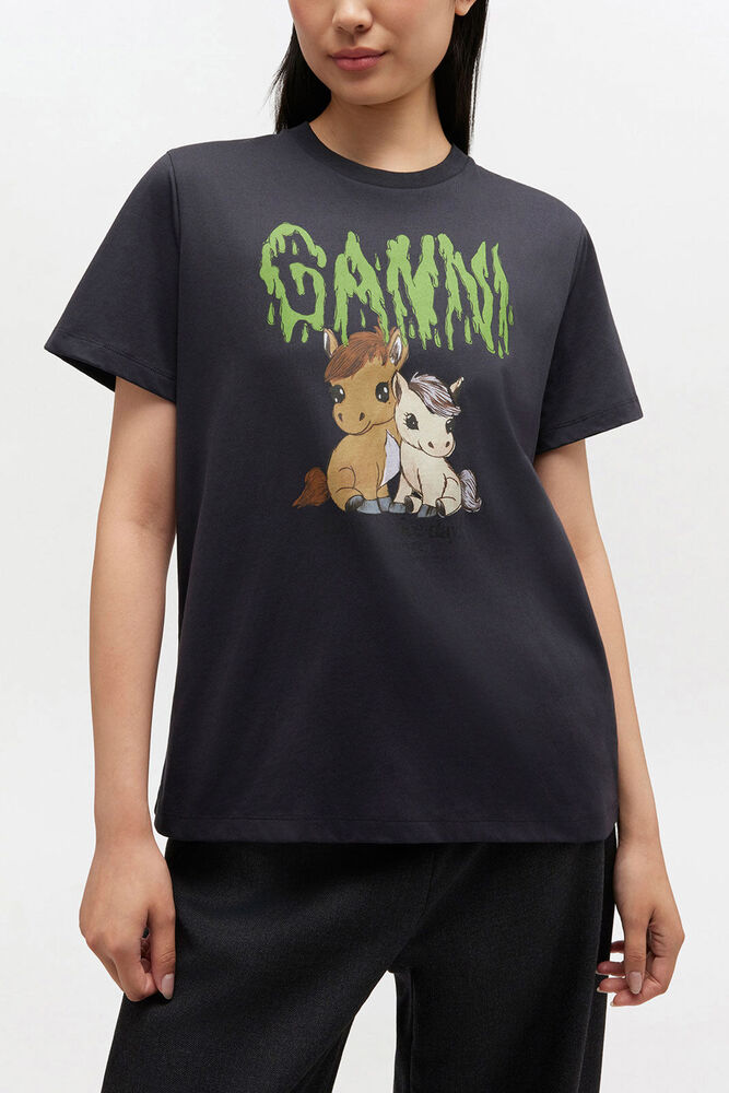 Graphic Cotton T-shirt, Phantom