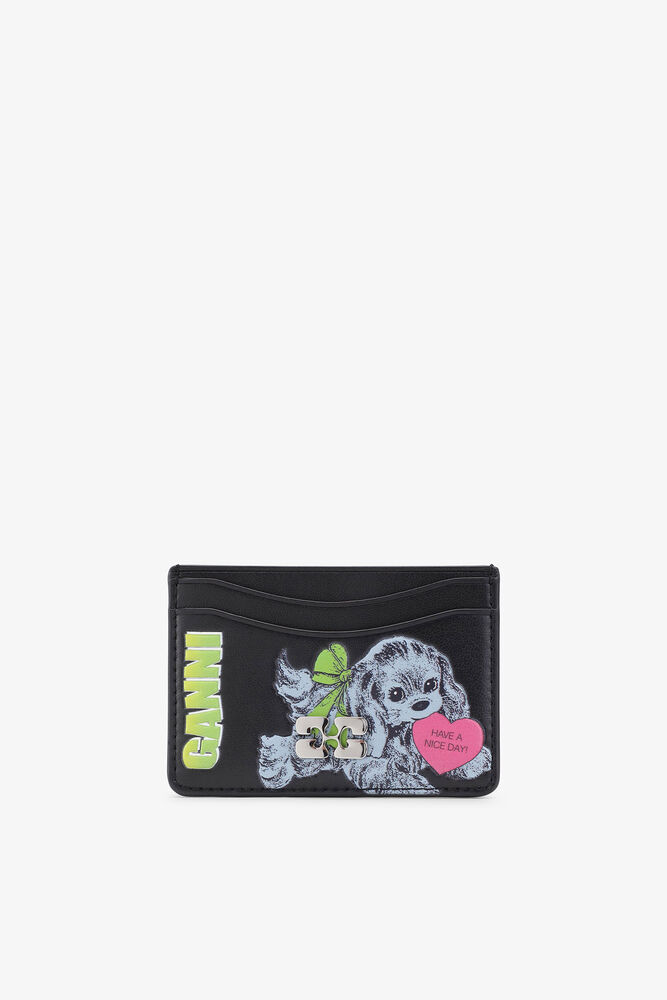 Puppy Bou Card Holder, Black