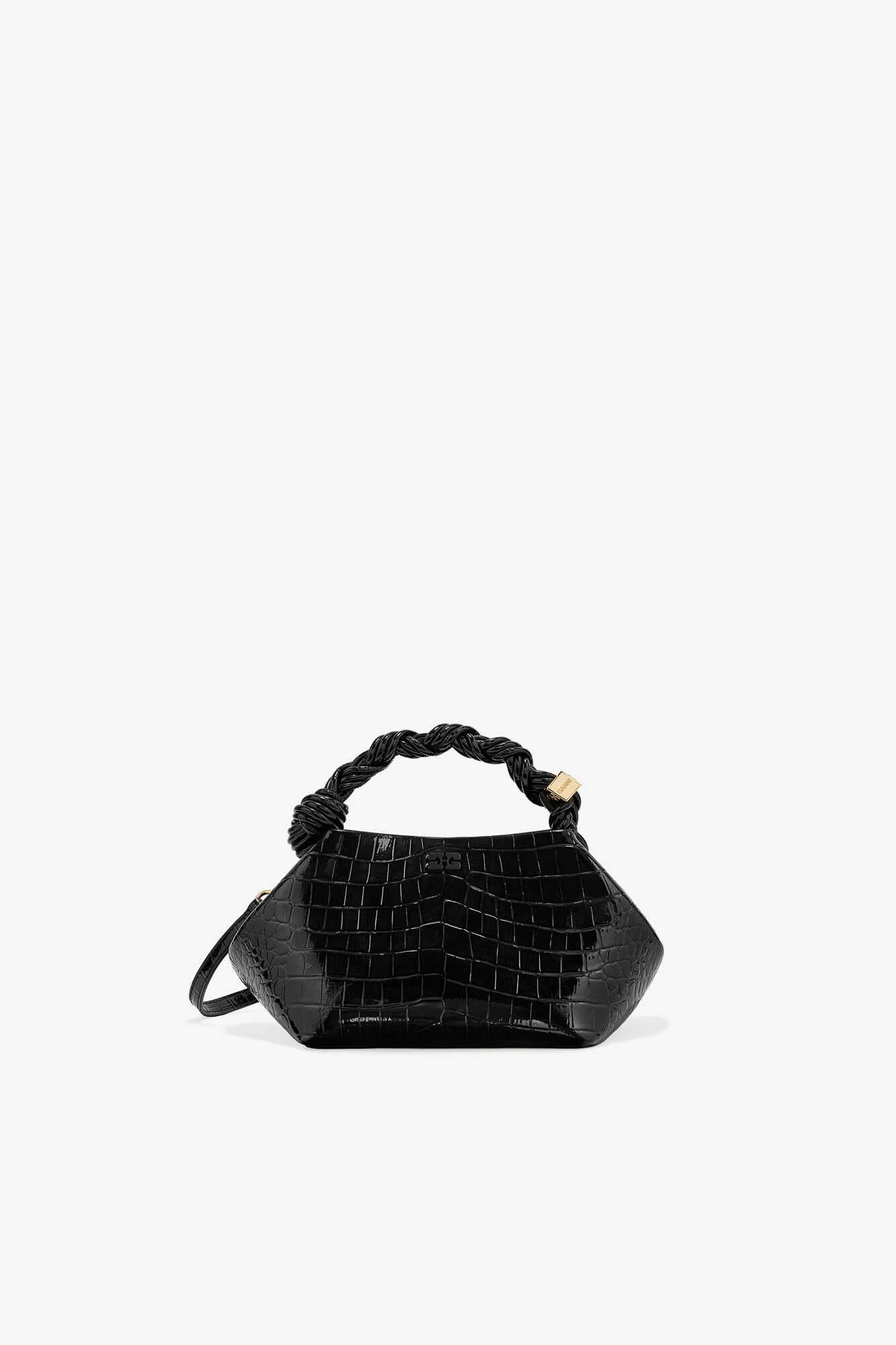 Black Small Bou Bag, Recycled Leather, in colour Black - 1 - GANNI