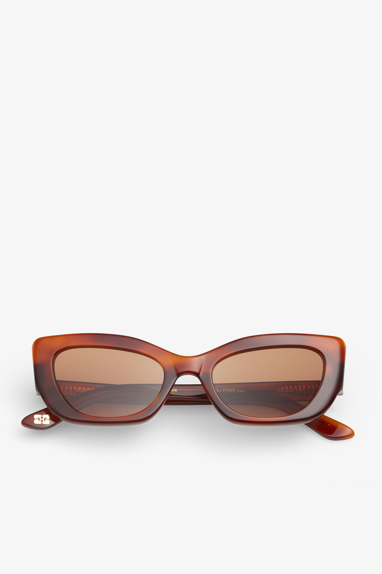 GANNI x Ace & Tate Tiger's Eye Sadie Sonnenbrille, Acetate, in colour Tiger's Eye - 1 - GANNI