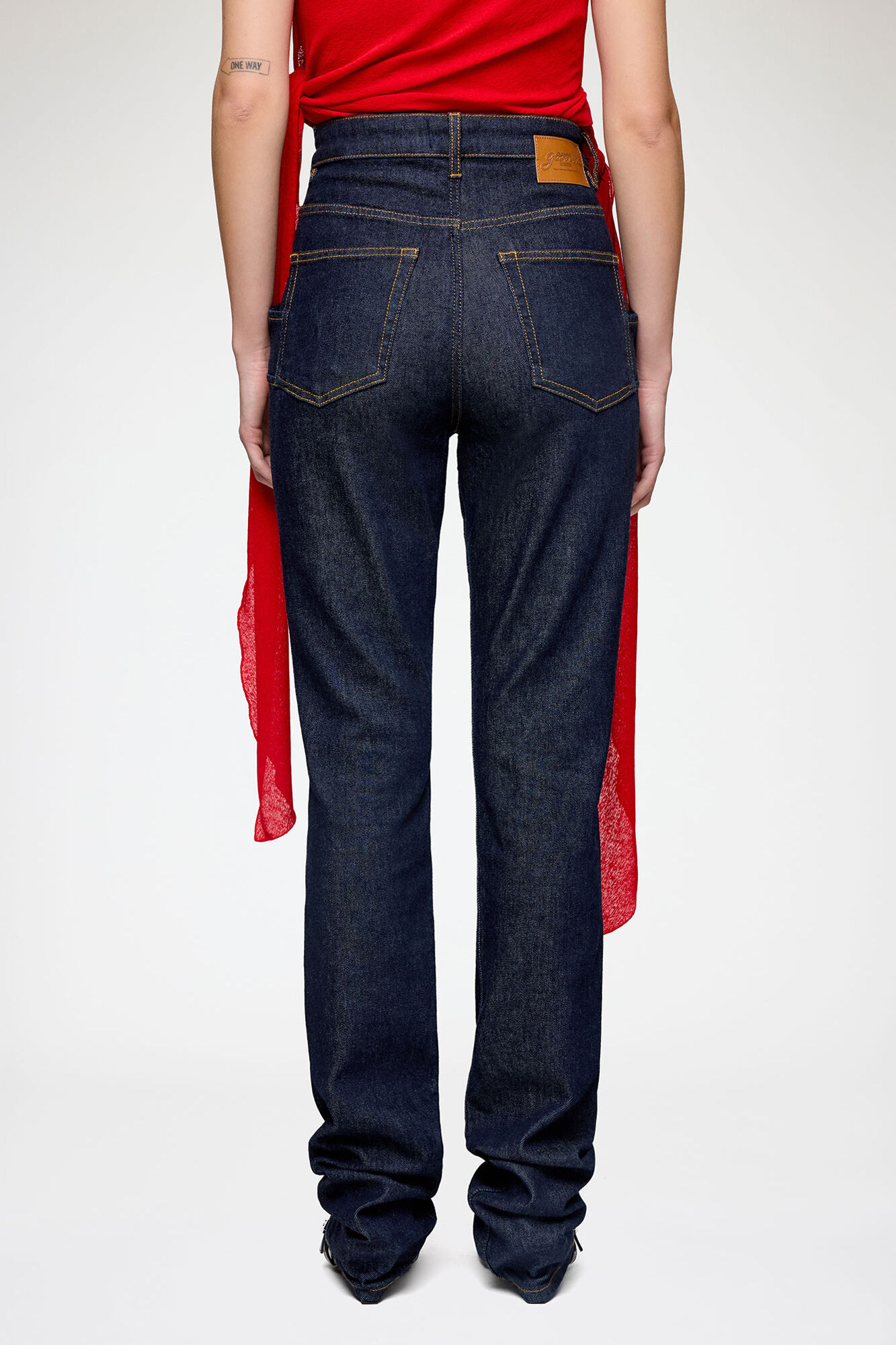 Skinny Jeans in Stretch Denim, Organic Cotton, in colour Rinse - 2 - GANNI