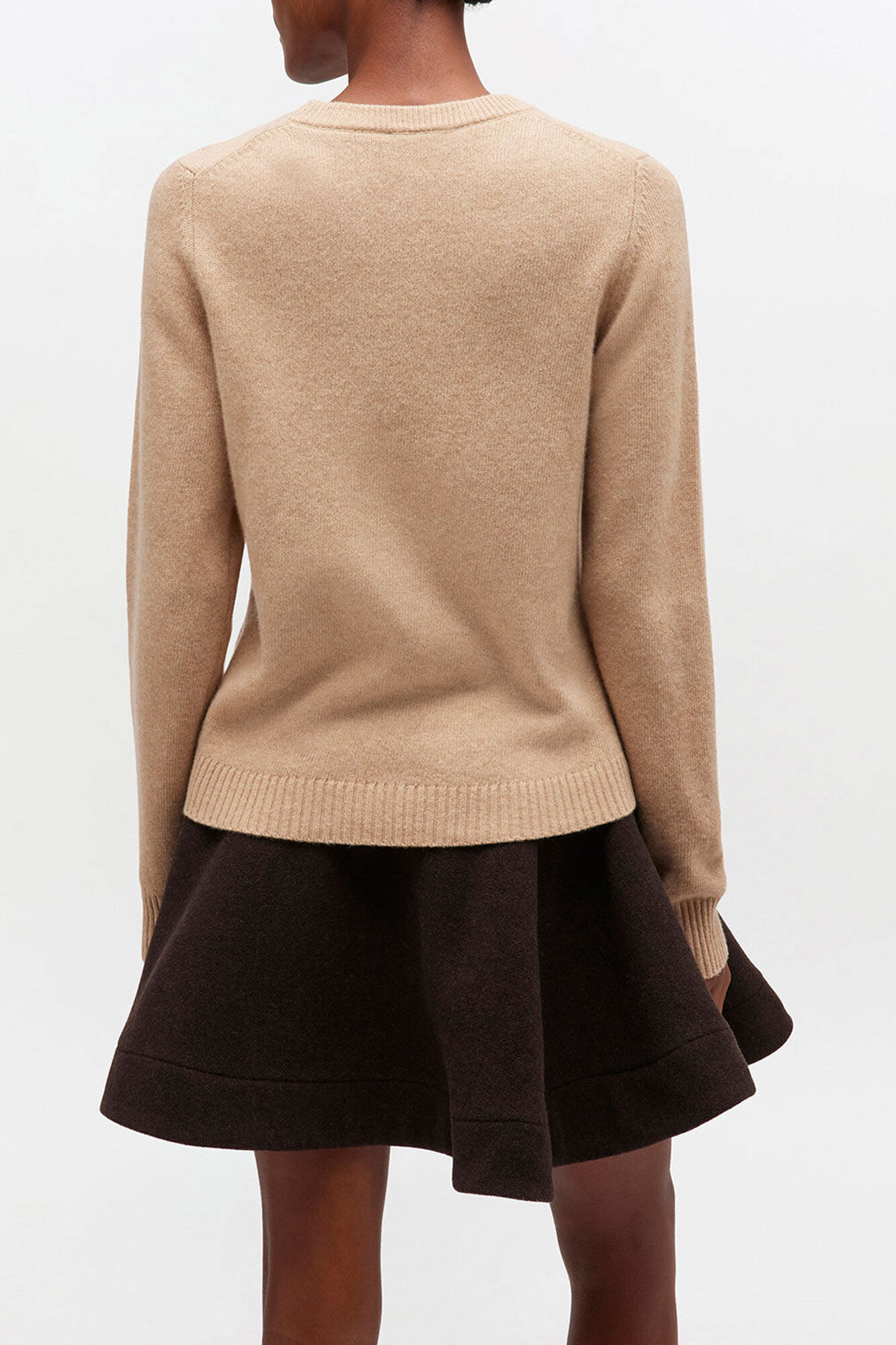 Wollpullover mit Grafik, Wool, in colour Camel - 3 - GANNI