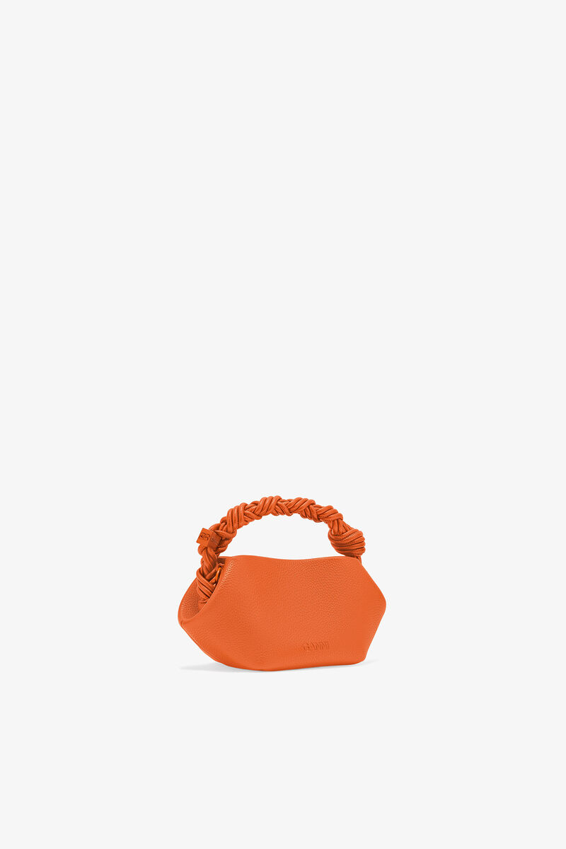 Mini sac orange grain&eacute; Bou, Recycled Polyester, in colour Russet Orange - 2 - GANNI