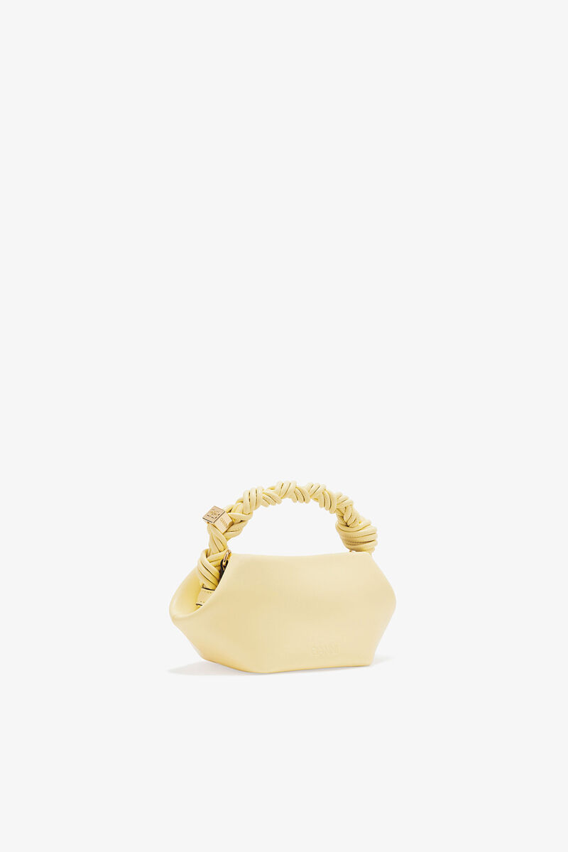 Mini-Bou-Tasche in Gelb, Recycled Leather, in colour Yellow Cream - 2 - GANNI