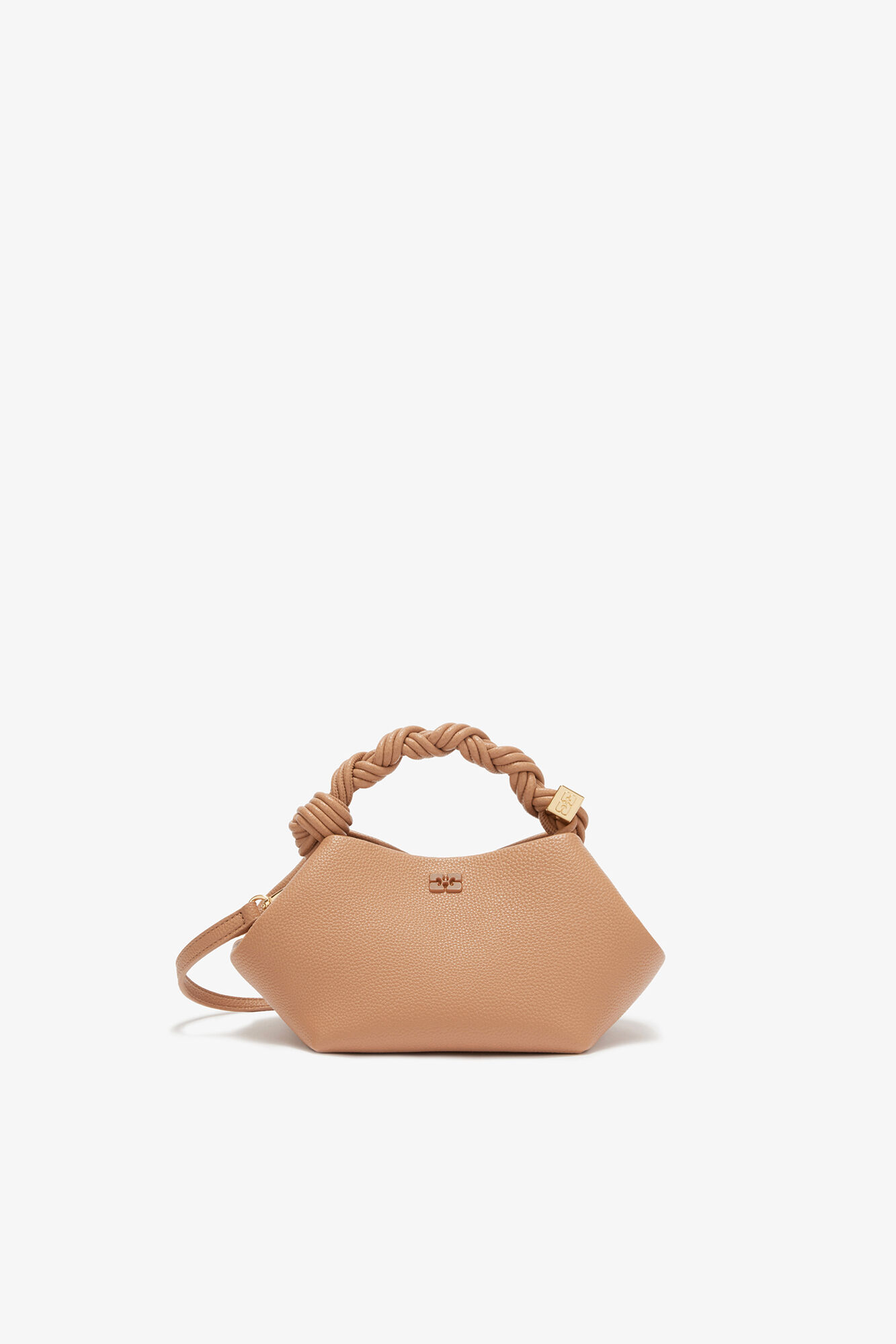 Small Bou Bag in Brown, Polyurethane, in colour Tawny Birch - 1 - GANNI