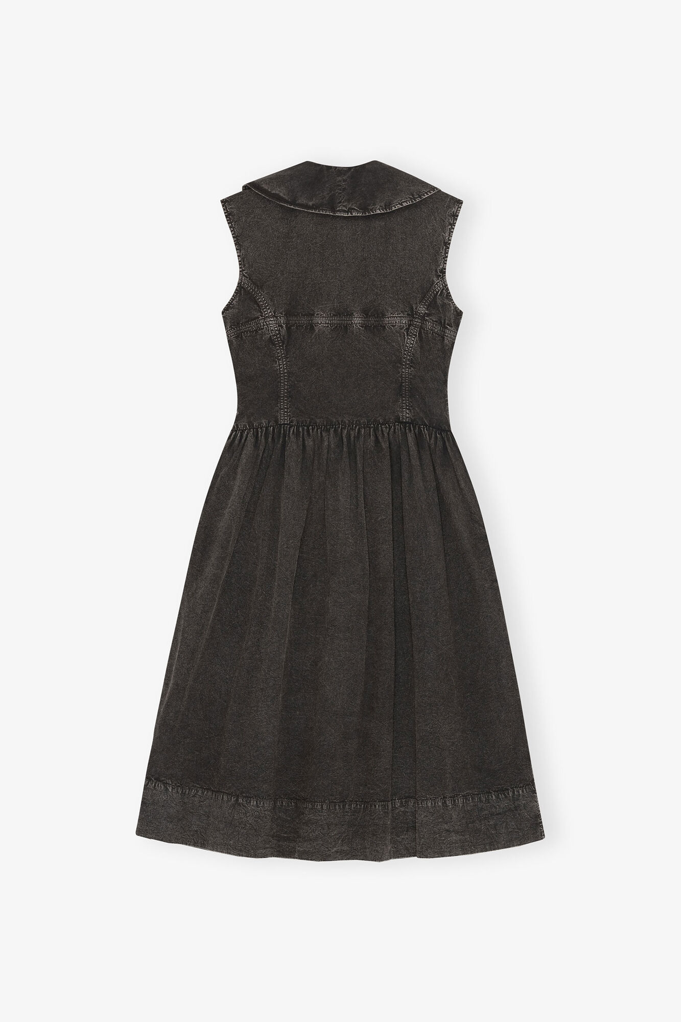 Robe en coton noir, Organic Cotton, in colour Black - 2 - GANNI