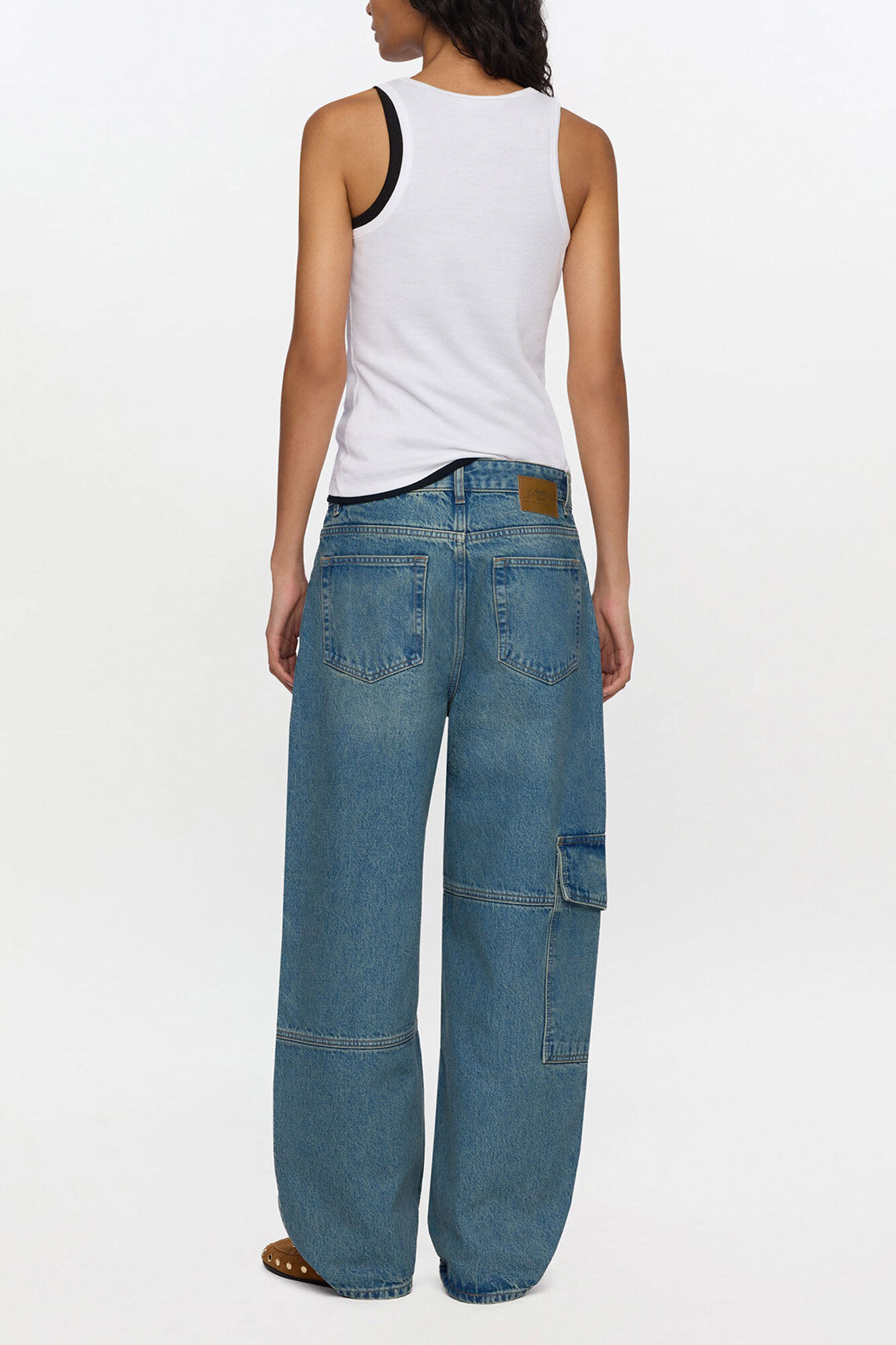 Get&ouml;nte, starre Audri-Jeans, Organic Cotton, in colour Mid Blue Vintage - 2 - GANNI