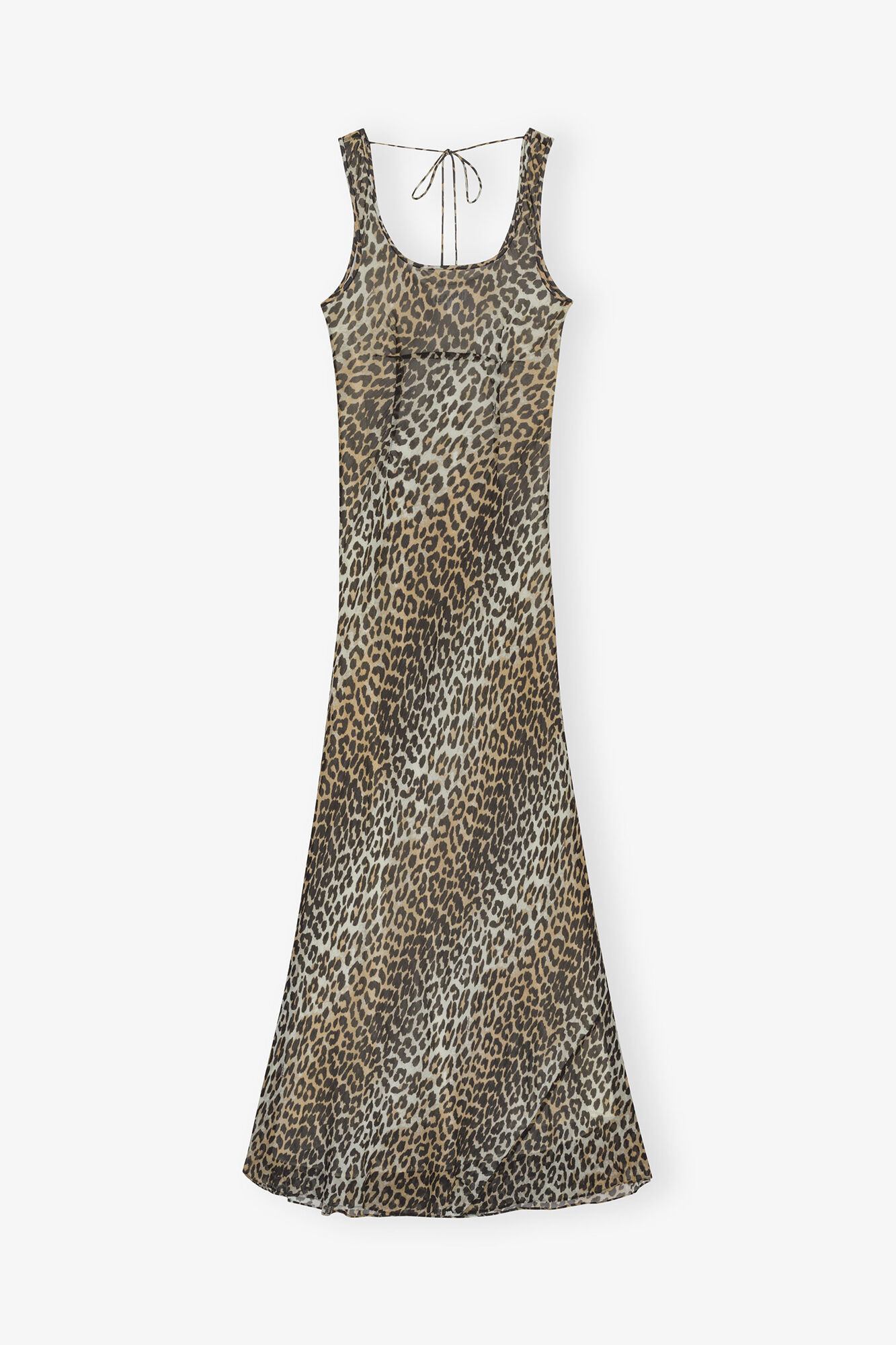 Leopard Print Maxi Dress, Viscose, in colour Leopard - 1 - GANNI
