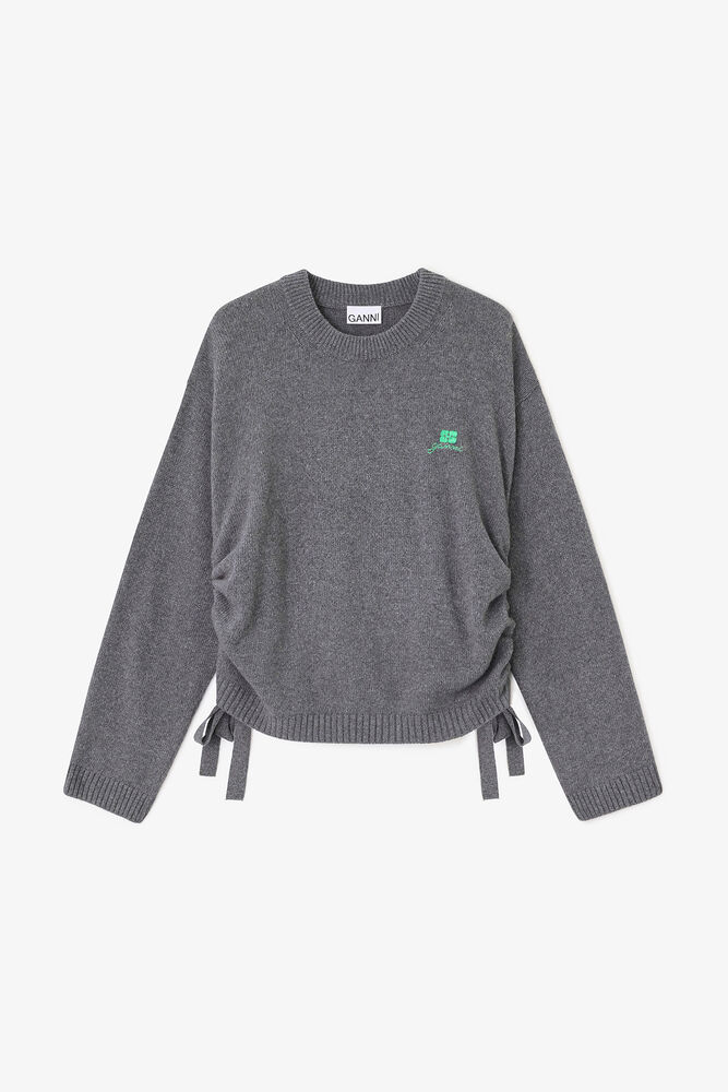 Grey Wool Mix Jumper, Charcoal Grey